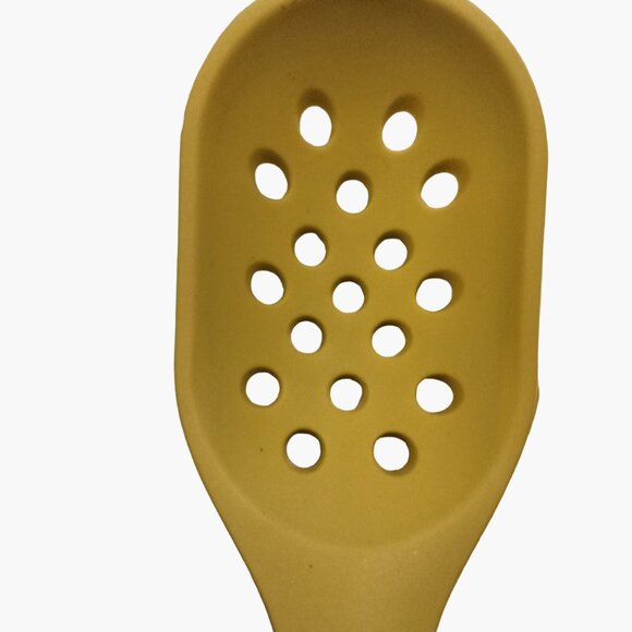 CWC Silicone Slotted Spoon Yellow Cook With Color Kitchen Utensil - Picture 3 of 6